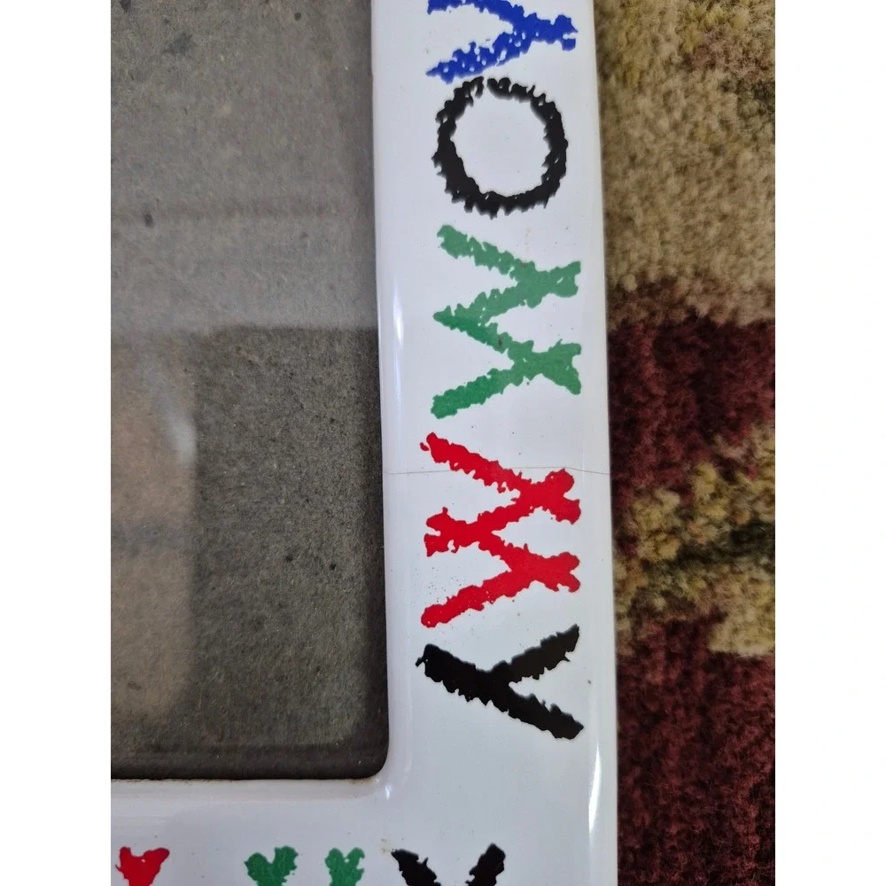 I Love My Mommy Ceramic Picture Frame White Crayon Style 7x5.5
